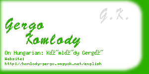 gergo komlody business card